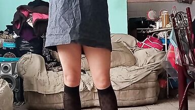 Changing panties under step-sister's dress - 4 image