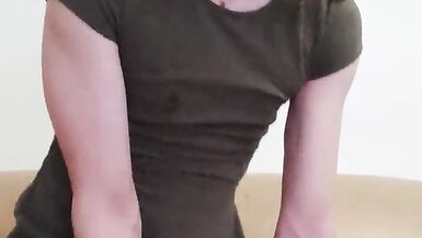 Theresa Cums riding her favourite vibrating big black dildo - 10 image