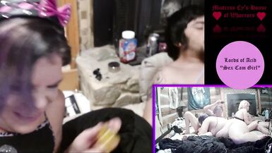 (P. 1 of 2) 2 CAM, 5way ORGY: Mistress Cy's House of Whorrors Transbian Kink Sex & Shemale CUM: Satanic Goth Slutz 666 - 8 image