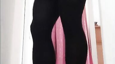 Pretty colombian croosdresser wear lingerie and get anal plug and anal balls inside her ass - 3 image