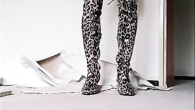 Bella walking in abandon train facility - 5 image