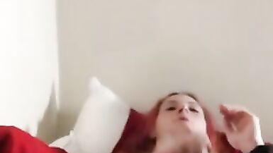 Trans girl has solo explosive orgasm