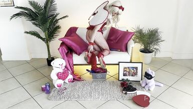 Sasha Star Valentine's Day Sissy Angel Plays for Daddy - 6 image