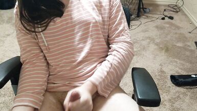 tgirl edges with fleshlight - 12 image