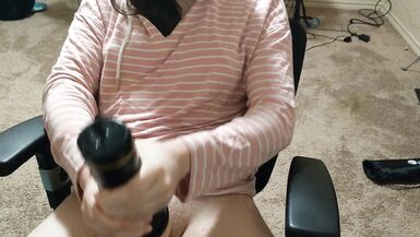 tgirl edges with fleshlight - 5 image