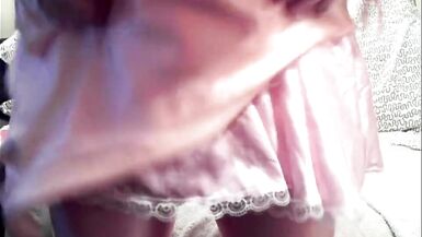 Pink Sissy Satin Slut Maid Listening To Sissy Audio Encouragement Like A Good Girl - 4 image