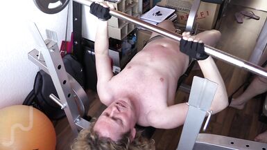 Gym Workout under the Whip (Transwoman/Shemale Domme Michelly Ximenez, cis twink sub servilejerome) - 15 image