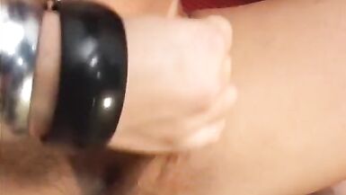 Sexy tranny gets her face fucked while she strokes her hard pole then fucks - 15 image