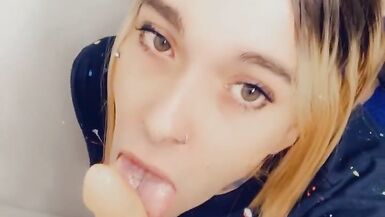 Beautiful Shemale Loves Teasing Cock in her Miniskirt - 12 image