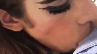 POV Femboy Maid Cleans Masters Cock - 13 image