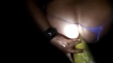 new ass pounding of transvestite slut elizabeth sitting on gigantic dildo at midnight - 6 image