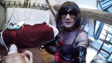 BDSM wax in body, ass and clitty for a tranny sub - 10 image