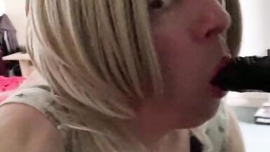 Working my Big Black Dildo (part one) - 3 image