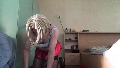 Working my Big Black Dildo (part two) - 1 image