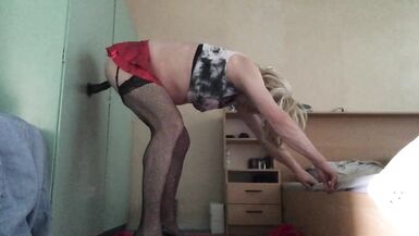 Working my Big Black Dildo (part two) - 11 image