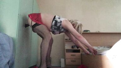 Working my Big Black Dildo (part two) - 14 image