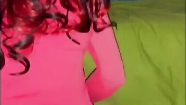 Pink top lovesense  and dildo cumscene - 9 image