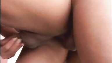 Two gorgeous trannies suck and fuck outdoors on the table - 14 image