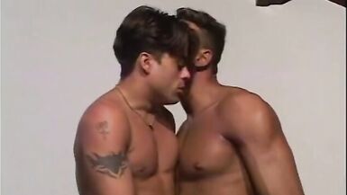 Hunk stud and sexy tranny getting their ass hole licked before getting banged - 5 image