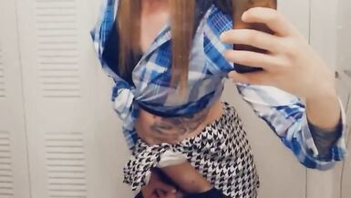 Gorgeous TGirl Strips Sucks and Masturbates - 8 image