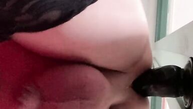 Playing with my Big Black Dildo again (one) - 12 image