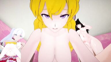 RWBY - Futa Ruby, Futa Yang, Futa Weiss, Futa Blake extreme ass fuck | Male Taker POV - 13 image