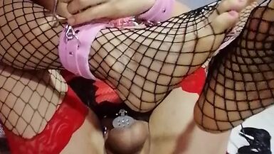 Sissy Hope anal fuck session with fuckmachine and lush - 1 image