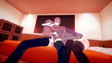 Futa Monika and Futa Makima pound each other | Swap - 8 image