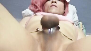 Sissy Hope slut again giving to her hole a really harder punishment, loving rought and deeper masturbation, damn bitch - 6 image