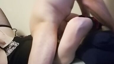 Crossdresser Christy gets face fucked and swallows all the cum - 8 image