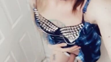 Punk Rock Girl Shows Off What She Is Packing - 10 image