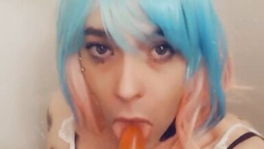 Sexy Cosplay Bunny Lingerie Wants Cock Inside Her - 5 image