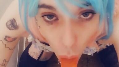 Horny Blue Hair Bunny Girl - 10 image