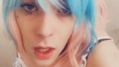 Horny Blue Hair Bunny Girl - 15 image