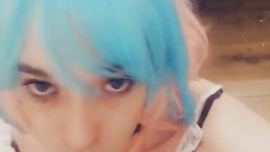 Horny Blue Hair Bunny Girl