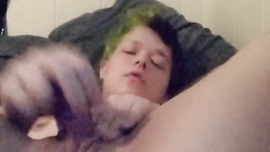 Edging with my fleshlight and blue vibe - 15 image