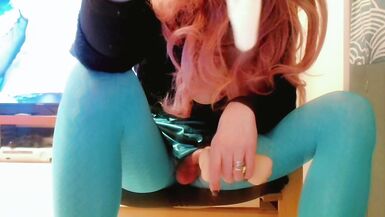 Sissy Drink Her Own Milk From Condom in Livecam - 13 image