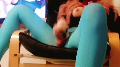 Sissy Drink Her Own Milk From Condom in Livecam - 8 image