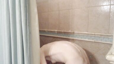 Sexy delectable Tgirl JadeIsRad showers & shaves her cock smooth - 15 image