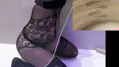 4 liter painful Enema submission in chastity sissy - 11 image