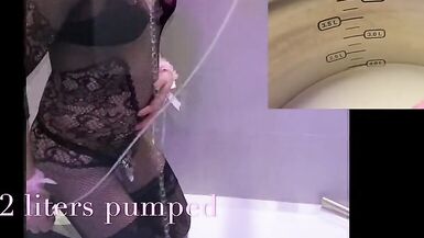 4 liter painful Enema submission in chastity sissy - 9 image