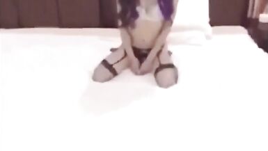 amateur asian crossdresser getting fucked in the ass by a skinny dude - 2 image