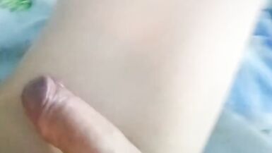 Beautiful shemale with a big dick jerking - 6 image