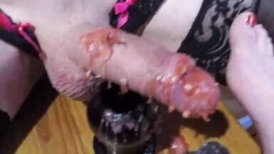 Wax and wartenberg wheel for a slave shemale - 8 image