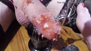 Wax and wartenberg wheel for a slave shemale - 9 image