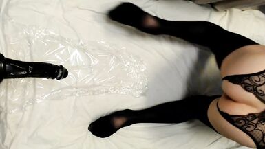 Ass to mouth - Sissy sucking dildo and cum - 2 image