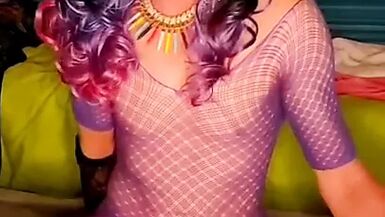 From my vault winter coat purple suit reveal and cum flowing finale - 1 image