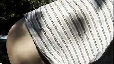 Tall ebony shemale loves to suck cock before getting fucked outdoors - 10 image