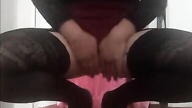 Pretty colombian crossdresser wearing sexy lingerie ejoys with dildos inside her ass - 2 image