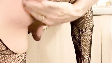 Slut in body stocking cock play, anal dildo fucking, ass to mouth & cum shot! - 7 image